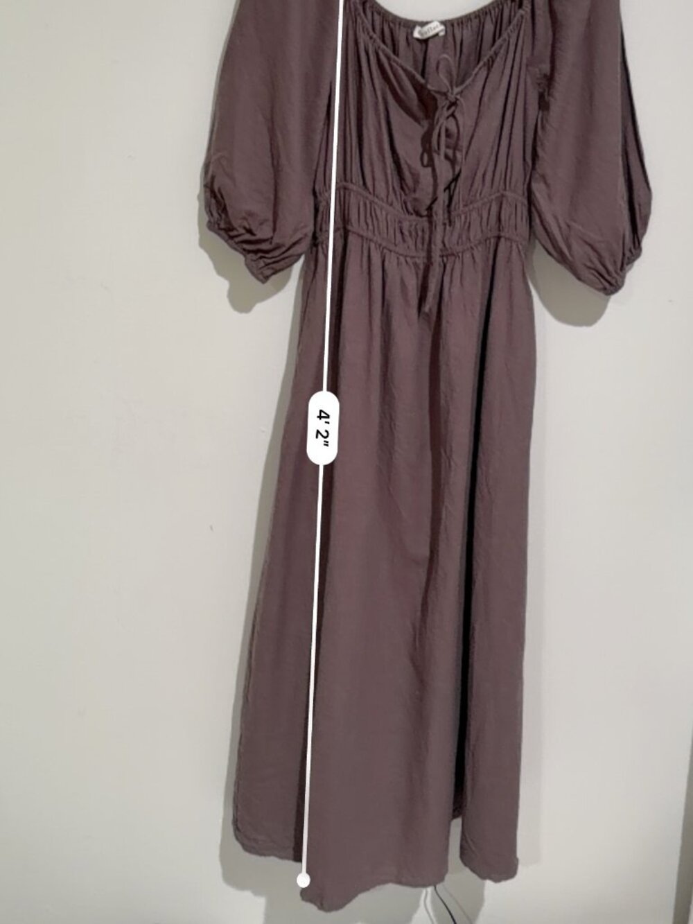Neuflora Fulton Linen Dress Dusty Fig Sz M - Picture 6 of 7